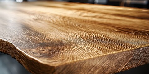 Fototapete - Close up image showcasing the details of a wood textured table, highlighting the beautiful grain and design of the wood texture that enhances any setting with its warm aesthetic.