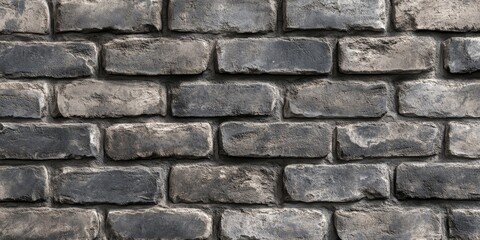 Leinwandbilder - Grey brick wall texture features a rich surface that showcases the unique characteristics of grey bricks. This texture of grey brick wall offers visual intrigue and depth for various design needs.