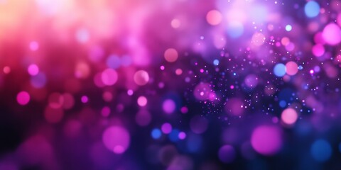 Poster - Blur sparks overlay creates a mesmerizing effect, enhancing the bokeh light. This fluorescent fantasy glare features defocused neon colors, with purple, magenta, and pink blue hues illuminating the