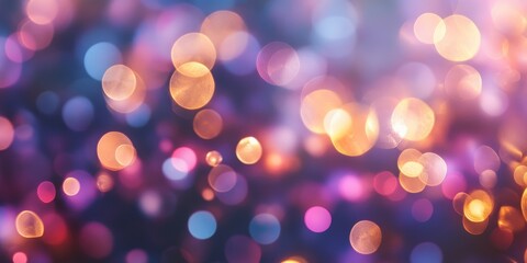 Leinwandbilder - Abstract light bokeh background featuring a mesmerizing display of defocused light dots. This abstract light bokeh background captivates with its enchanting visual appeal.