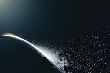 Wall Mural - abstract blue wave design with dark space backdrop and flowing lines,generated by ai