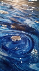 Poster - Swirling currents create captivating reflections in clear water at a serene location