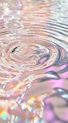 Poster - Soft illumination creates circular patterns on water surface during calm evening hours by a tranquil lakeside