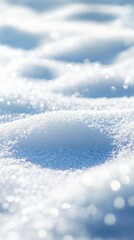 Poster - Soft white texture of fresh snow glistening in sunlight on a clear winter day
