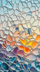 Aufkleber - Abstract composition of small water droplets creating a colorful pattern in a natural setting with subtle reflections