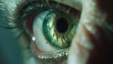 Closeup Macro Photography of a Human Eyes Iris and Pupil