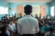 © stock.metket.com - Indian students practicing public speaking in a classroom, building confidence and communication skills. depth of field