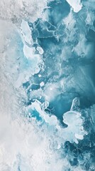 Fototapete - Abstract ice patterns showcasing intricate designs and unique textures in a frozen landscape