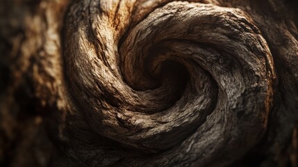 Intricate tree knot showcasing detailed grain patterns in natural wood