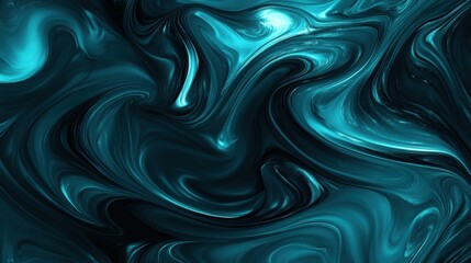 Leinwandbilder - Swirling water currents create abstract patterns with deep turquoise and teal hues in a captivating design