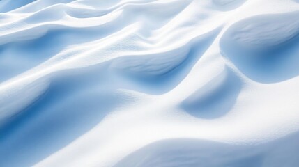 Aufkleber - Textured surface of fresh snow showcasing soft white layers under gentle light in a winter landscape