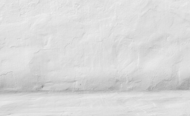 Wall Mural - white painted wall and floor background for mock up. minimalist empty bright space. three dimensiona