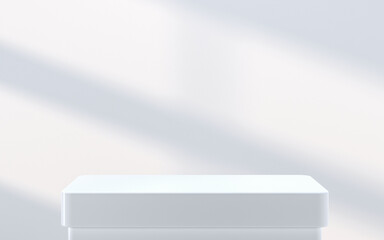 Wall Mural - 3d podium and white background.