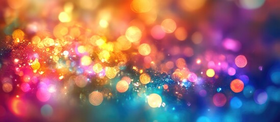 Poster - Colorful bokeh background created by defocused sparkler lights blending in vibrant hues for festive celebrations and joyful occasions