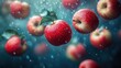© Fenny - Red apples falling in water splash.