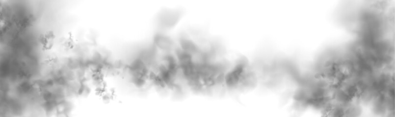 white realistic cloud sky,cloudscape on transparent background. transparency only in vector png form