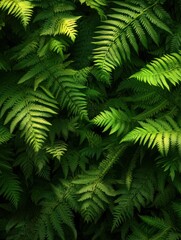 Leinwandbilder - Close up, lush green fern foliage.