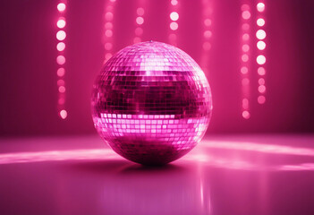 Wall Mural - pink disco ball