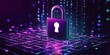 © Prarittha - A digital lock symbolizing cybersecurity and data protection on a vibrant keyboard background.