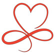 © brovarky - Infinity heart symbol, infinity love eternal forever, endless heart