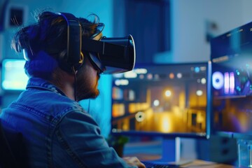 Modern IT developer working on VR games and software.