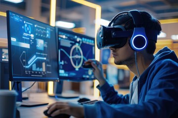 Modern IT developer working on VR games and software.