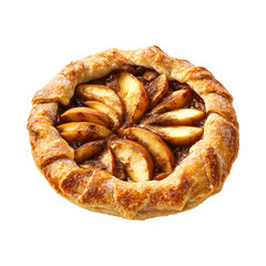 Delicious Apple galette with cinnamon sugar Isolated On Transparent Background 