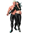© HWWO Stock - 3d rendered sensual Christmas couple isolated on transparent background