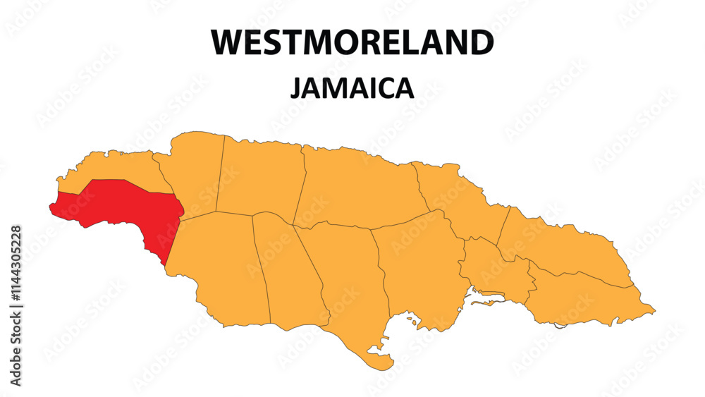 Map Is Highlighted On The Jamaica Map With Detailed State 1000 F 1144305228 