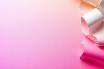 Aufkleber - Colorful Curved Paper Pieces on a Soft Gradient Background