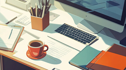 Wall Mural - vector image business