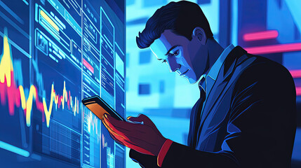 Wall Mural - vector image business