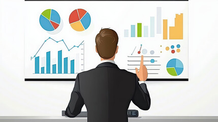 Wall Mural - vector image business