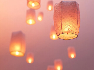 Wall Mural - Sky Lanterns Glow