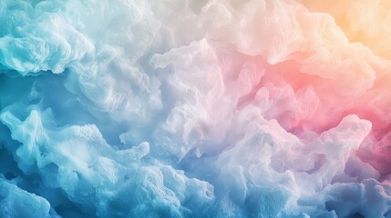 Leinwandbilder - Gentle fluctuations in soft clouds an abstract digital art scene of calm and tranquility