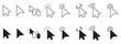 © Pakiza - Mouse click cursor set. Click icon. Mouse pointer set. Arrow cursor. Vector illustration.