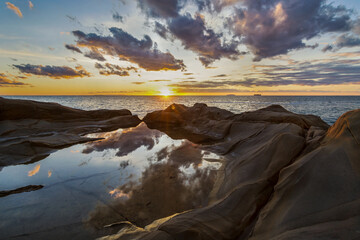 Wall Mural - sunset over the sea