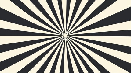 Wall Mural - an excellent stock image of a cartoon sunburst pattern in black and white, showcasing a sunburst des