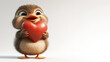 © Dmytriy - Adorable image of duckling with valentine for Valentine's Day celebration