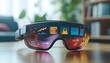 © Ytnart - Futuristic augmented reality glasses displaying interactive digital interfaces. Ideal for showcasing innovation in technology, design, and futuristic lifestyle.