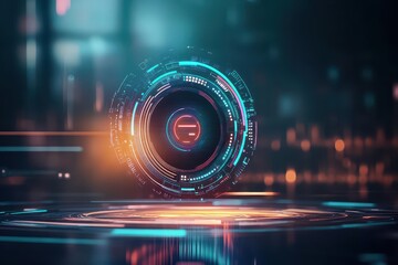 Leinwandbilder - AI assistant visualized as a digital entity, futuristic hologram design, glowing interface, innovation in personal technology
