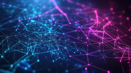 Aufkleber - Abstract visualization of machine learning algorithms, colorful interconnected shapes, vibrant innovation concept