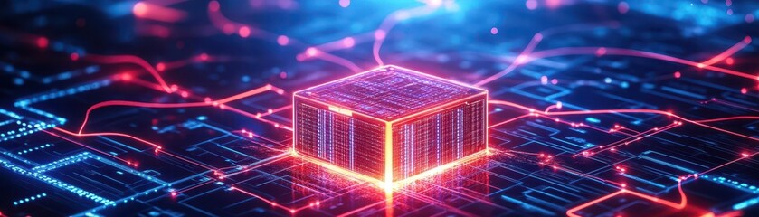 Aufkleber - A cyber vault glowing with energy, surrounded by swirling lines of secure data streams and protected servers