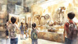 © Liffer - Children exploring museum exhibit featuring animal skeletons and fossils, fostering curiosity and learning in vibrant educational environment