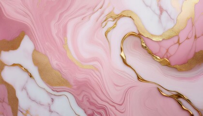 Poster - abstract background marble pink. Elegant and luxurious marble texture with pink and gold vein abstract design with pastel color wallpaper background.