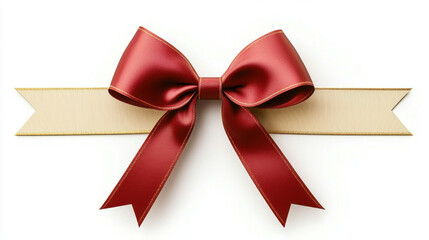 Wall Mural - Gift and Decoration, beautiful dual color ribbon bow in red and gold, perfect for gifts