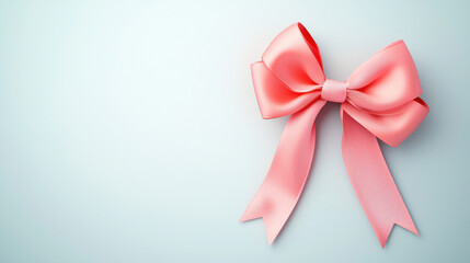 Wall Mural - Gift and Decoration, Beautiful pink ribbon bow with soft folds, perfect for gifts and decorations