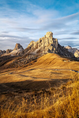 Wall Mural - Passo Giau in Italian Dolomites during Sunset