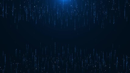 Global Network connected big data tunnel 3d Animation glowing nodes dots lines. Data flow futuristic Plexus science polygonal network technology business presentation artificial intelligence Ai 4K