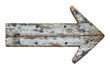 © cac_tus - Weathered wooden arrow sign isolated on transparent background. Rustic directional symbol concept